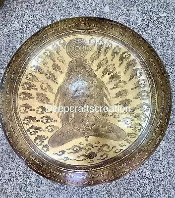 23” Handmade Gong Om Mantra Carved Meditation Yoga  Therapy Hand Made In Nepal • $798