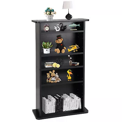 CD Media Storage Cabinet DVD Book Shelf Adjustable 5 Layers Customized Display • $36.58