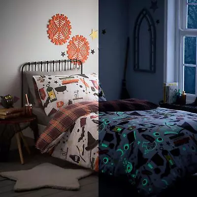 £14.95 • Buy Spellbound Duvet Cover Set Magic Glow In The Dark Reversible Bedding Quilt Cover