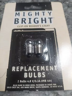 (2) Replacement Bulbs For Mighty Bright Book Reading Light 1.44w 4.80v • $6