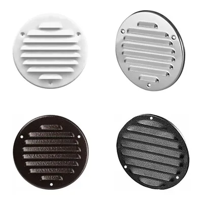 High Quality Metal Round Air Vent Grille With Fly Screen Duct Ventilation Cover • £5.99