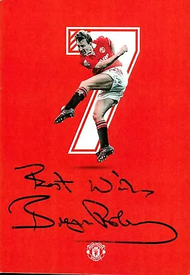 Bryan Robson Signed 6x4 Photo Card Booklet Manchester United Autograph + COA • £9.99