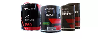 Pacer 2k Auto Paint 4l High Gloss Black 7.6l Kit Automotive Repair • $265