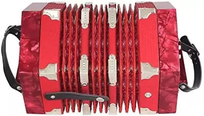 Btuty Concertina Accordion 20-Button 40-Reed Anglo Style With Carrying Bag Red • $178.58