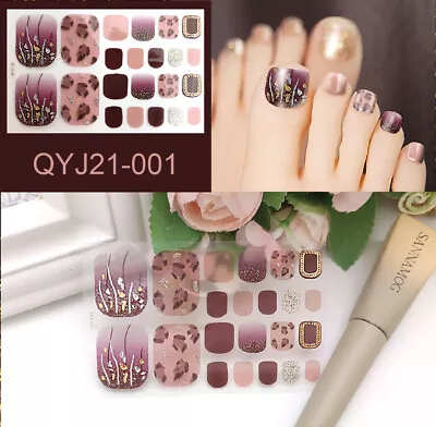 16 Styles Colorful Toe Nail Stickers Decals Wraps Nail Art Women Fashion Starter • $1.95
