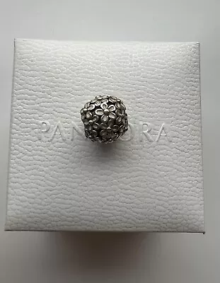 Genuine Pandora Silver Darling Daisy Meadow Clip Charm 791494en12 Mint Retired • £17