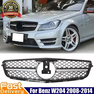 AMG Style Grille Grill For Mercedes Benz W204 C-CLASS C250 C300 C350 2008-2014 • $49.88