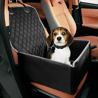 Premium Dog Booster Car Seat Travel Pet Safe Carrier Bed Bag Travel Basket • £17.09
