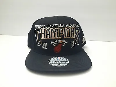 Adidas Miami Heat 2013 Back To Back NBA Champions Official Locker Room Hat Cap • $14