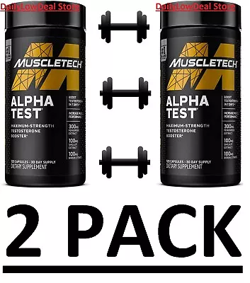 2 PACK - Muscletech Alpha Test Testosterone Booster For Men 120 Capsules • $49.90