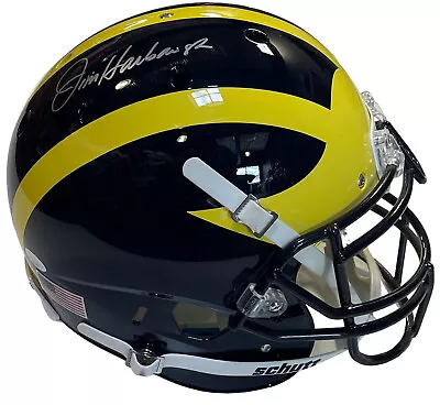 Jim Harbaugh Signed Michigan Wolverines Full Size Authentic Helmet Jsa Coa • $899.99