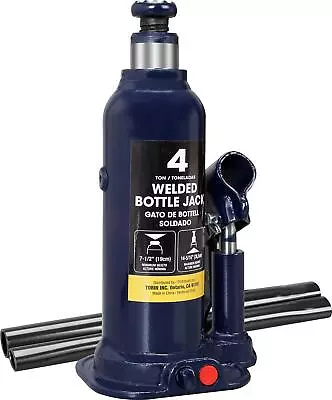 TCE 4 Ton (8000 LBs) Hydraulic Welded Bottle Jack AT90403BU  Blue • $29.66