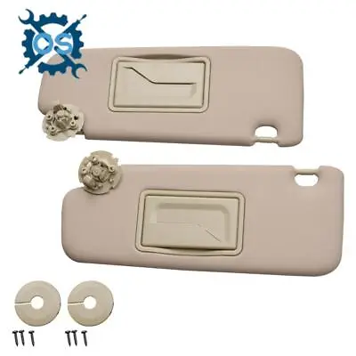 Pair Sun Visor With Mirror For Chevy CRUZE 2011-2016 Left+Right Side Beige • $37.61