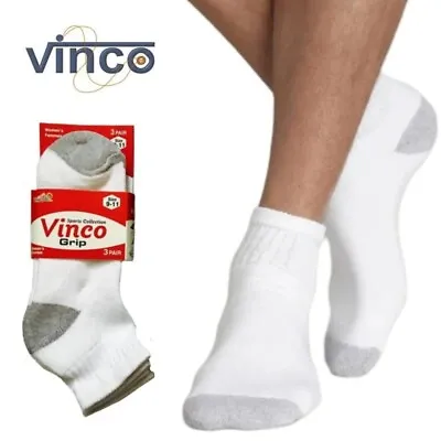 12 Pairs Men's White Ankle Quarter Socks Comfort Cotton Low Cut Sport Size 9-11 • $14.49