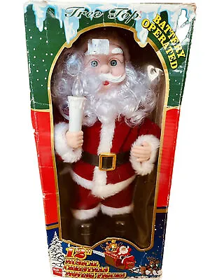 12” Musical Father Christmas Moving Figure Santa - Music Is Temperamental Boxed • £11