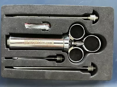 Grill Beast | 304 Stainless Steel Meat Injector | 2oz | 3 Needles | Spare Orings • $9