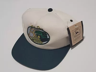 JOHN DEERE 50 SERIES COMBINES Hat Vintage Beige Snapback Cap K-Products NWT • $29.95