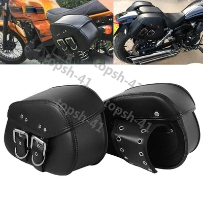 $61.29 • Buy Pair Motorcycle Side Saddlebags Luggage Tool Bags For Yamaha V-Star 650 950 1100