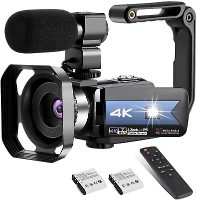 $169.90 • Buy 4K Camcorder Video Camera Vlogging Camera For YouTube 56MP IR Night Vision Time 