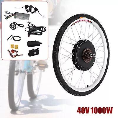 Electric Motor Bicycle Conversion Kit 48V 1000W 26  Rear Motor Wheel Parts • $180.50