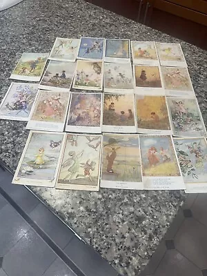 Margaret W Tarrant Postcards  X 22 Fairies Pixies  Air Pilot Writing To Children • £35