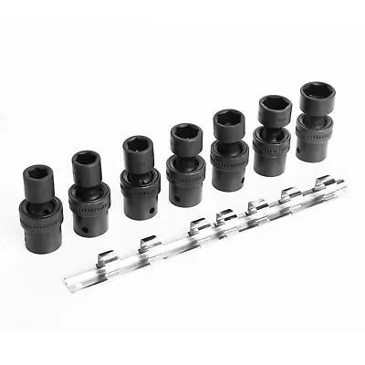 7Pc 1/2  Drive METRIC 6Point Swivel Deep Impact Socket Set CR Molybdenum 13-21mm • $33.67