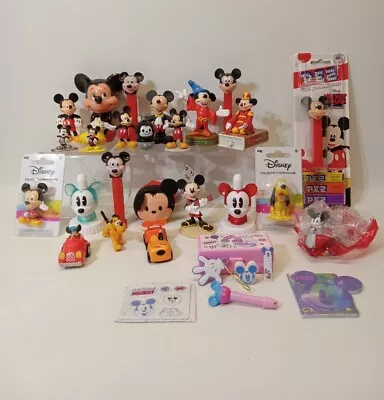 Mixed Lot Of 31 Disney's Mickey Mouse Pvc Kids Meal Toys Metal Figures And More • $25