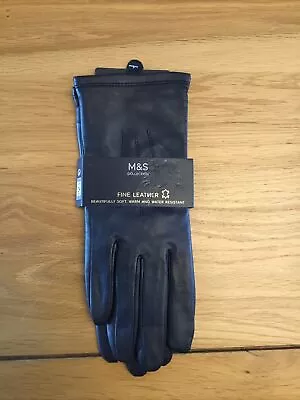 Ladies Fine Leather Gloves From M&S Size S. New With Tags.  • £3.07