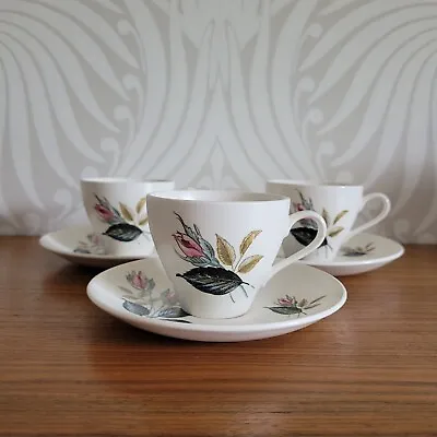 Vintage J&G Meakin Sol Pattern Coffee Cup And Saucer X 3 1960s • £6