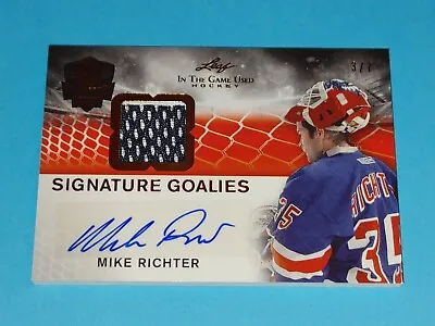 2023 Leaf In The Game Used Masked Men AUTO RELIC SSP 3/7 Mike Richter NY RANGERS • $49.50
