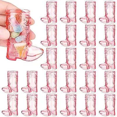 24 Pieces Mini Plastic Cowboy Boot Glasses 1 Ounce Western Plastic Beer Mugs ... • $26.66