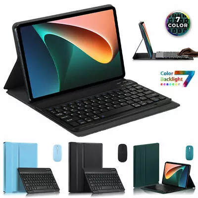 For Xiaomi Mi Pad 5 /Mi Pad 5 Pro Bluetooth Backlit Keyboard Stand Case Cover • $63.99