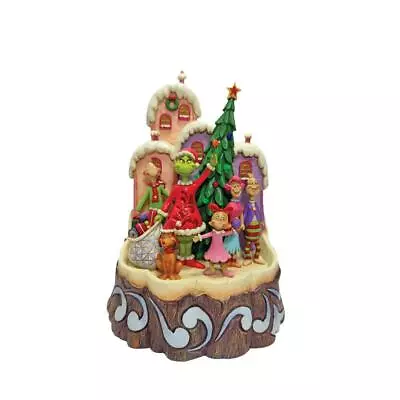 $95.92 • Buy Jim Shore GRINCH LIGHTED CARVED BY HEART Figurine 6008890 MAX CINDY-LOU NEW 