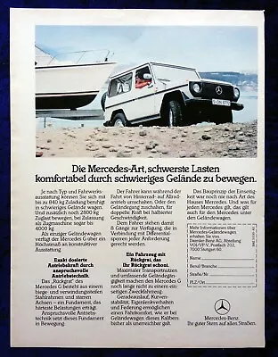 Mercedes G-Series Original Advertising 1983 240 GD 300 GD 230 GE 280 GE • $6.41