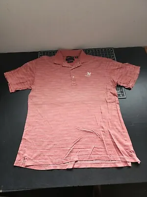 Greg Norman Men’s Polo Golf Shirt Size M Salmon Kapalua Maui Butterfly Embroider • $18.88