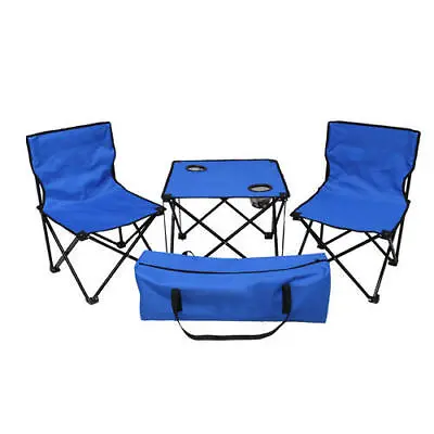 £14.99 • Buy Kids Camping Table And Chair Set 3 Piece Folding Lightweight Garden Fishing