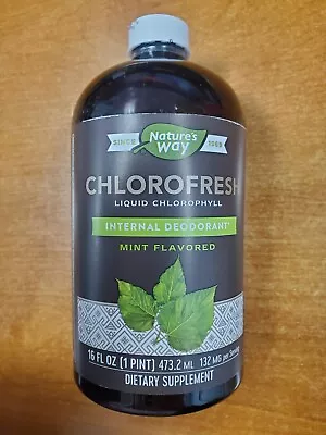 Natures Way Chlorofresh Liquid Chlorophyll Mint 16oz. Exp 6/30/24 E6C • $18.99