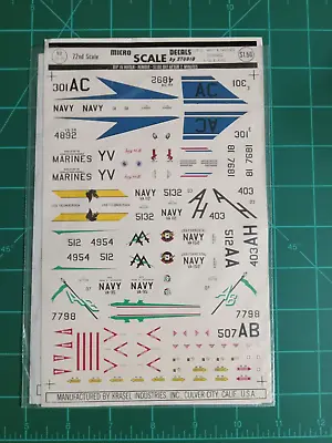 1/72 77 Microscale A-4C 4E Skyhawk VA-34 95 112 152 Decal For Fujimi Hobby 2000 • $14