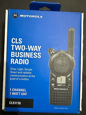 MotorolaCLS1110 Business 2-Way Radio Walkie Talkie 1 Chanel 1 Watt UHF • $169.99