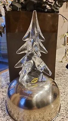 $24.95 • Buy Vintage Genuine 25% Lead Crystal Clear Art Glass Christmas Tree Figurine 8 
