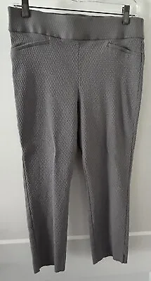 Elle Women's Capri Pants Grey Size L Stretch Pull On • $10.50