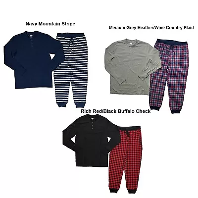 Land's End Men's Long Sleeve Henley & Pant 2-Piece Lounge Set • $22.99