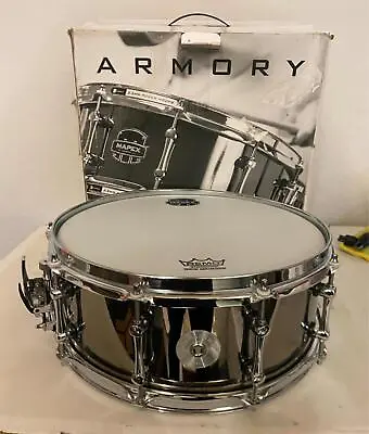 Mapex Armory Series Tomahawk Snare Drum 14X5.5  Black Chrome ARST4551CEB NEW! • $235