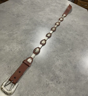 $16.50 • Buy Tony Lama ?   Men's Belt Western  Vintage Sz. 32 Leather Cowboy