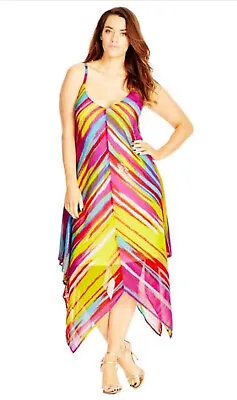 City Chic Size S Approx 16 Maxi Festival Casual Dinner LBGTIQ Party Dress • $36