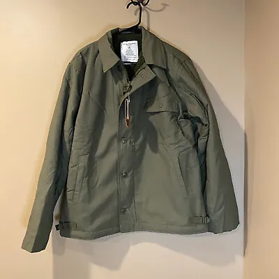 US Navy A2 Deck Jacket OD Green Cold Weather Permeable Lined New Reproduction • $69.99
