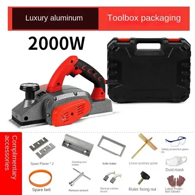 Wood Cutting Power Tool High Power Electric Planer Cordless Adjustable Depth • $106.69