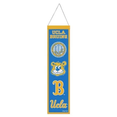 UCLA Bruins NCAA Heritage Banner Embroidered Wool 8  X 32  W/ Hanging Rope • $45