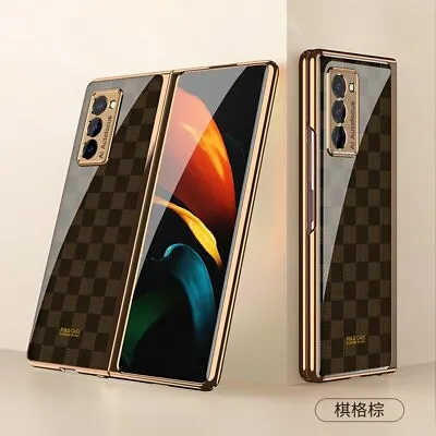 $24.42 • Buy Luxury Plating Painted Shockproof Glass Case For Samsung Galaxy Z Fold 2 5G 3 5G