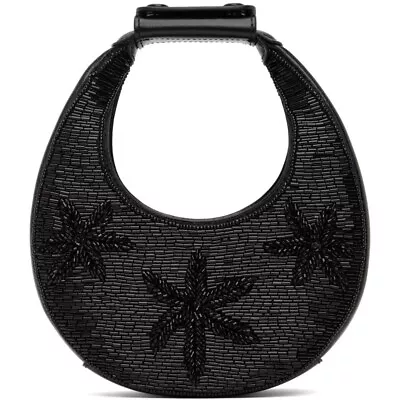 Staud Women Leather Handbag Beaded Detachable Crossbody Strap Black Starfish • $350